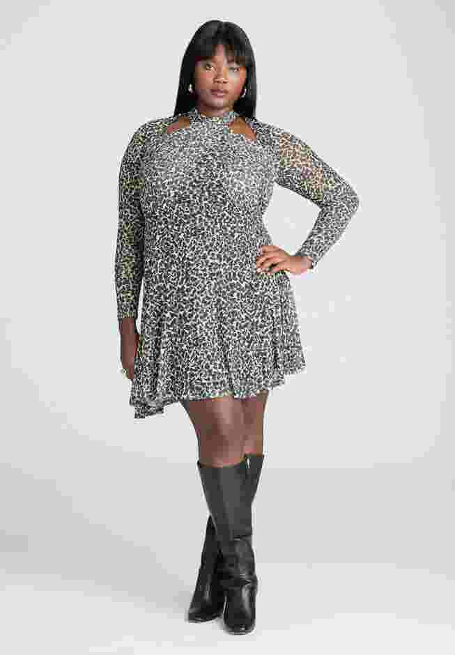 Wrap Front Keyhole Mini Dress image number 0