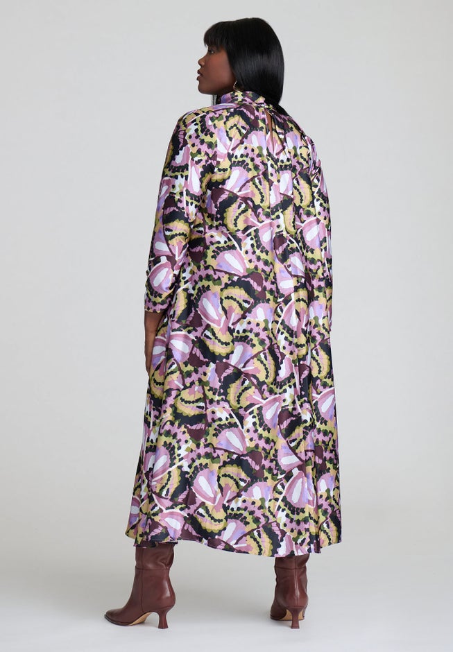 Draped High Neck Maxi Dress image number 2