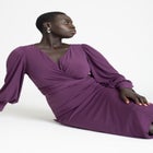 Cross Front Midi Dress image number null