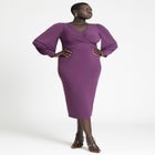 Cross Front Midi Dress image number null