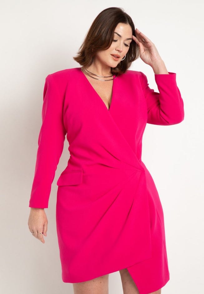 Blazer Dress With Sharp Shoulder image number 1