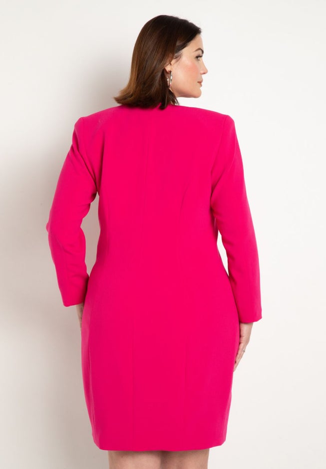 Blazer Dress With Sharp Shoulder image number 2
