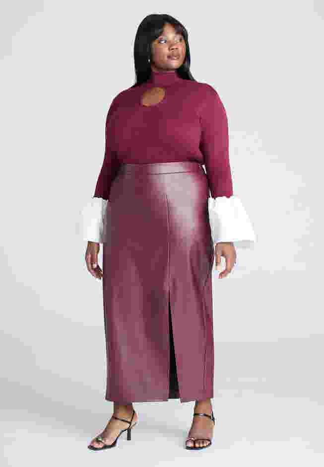 Bell Sleeve Sweater With Keyhole image number 2