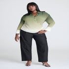 Ombre Wrap Button Down Top image number null