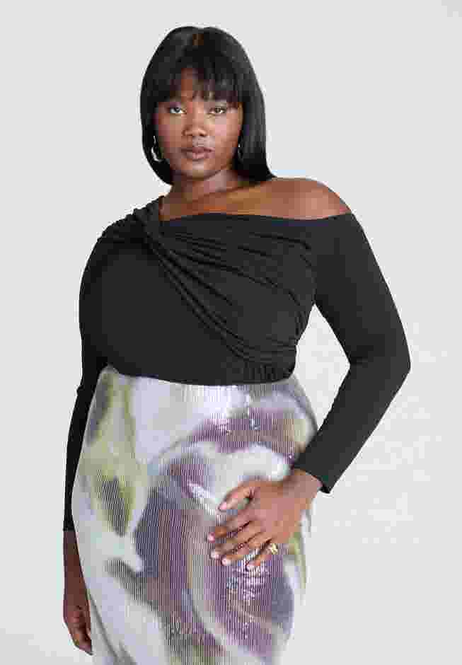 Shoulder-Twist Drape Top image number 0