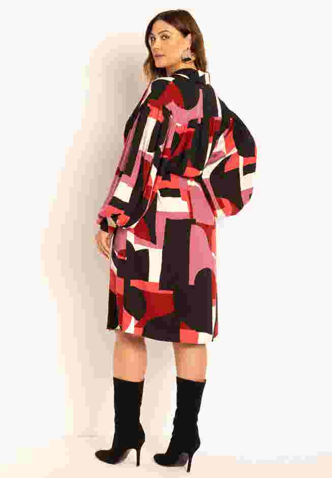 Exaggerated Sleeve Shirt Dress image number 3