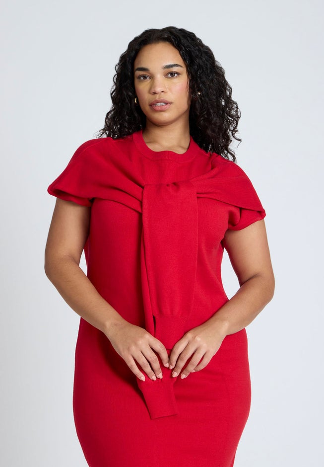 Sleeve Detail Sweater Dress image number 3