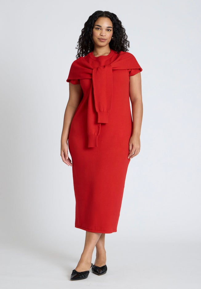 Sleeve Detail Sweater Dress image number 0