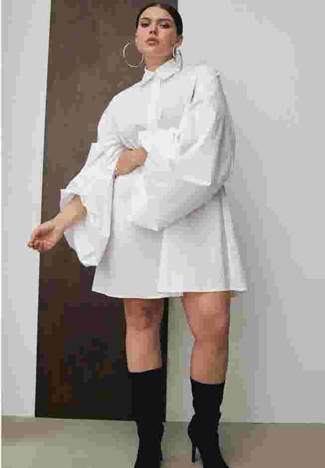 Shirred Sleeve Shirt Dress image number 0