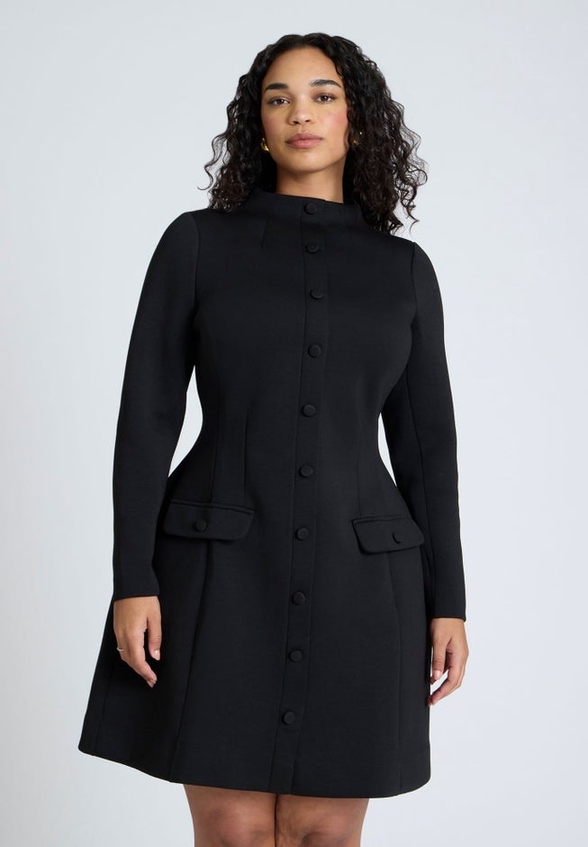 Mock Neck Mini Dress image number 2