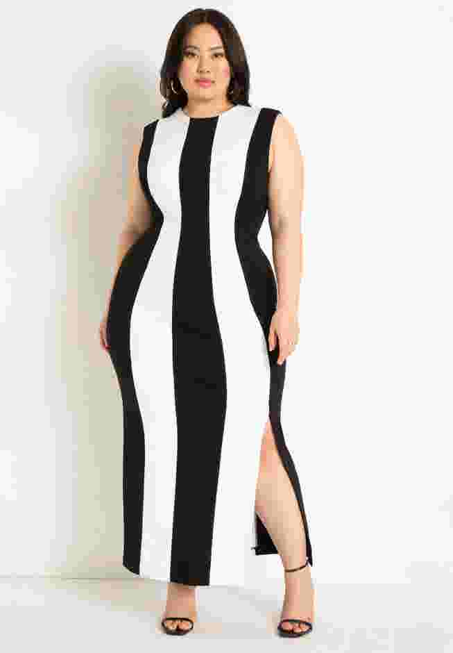 Striped Knit Maxi Dress image number 1