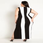 Striped Knit Maxi Dress image number null