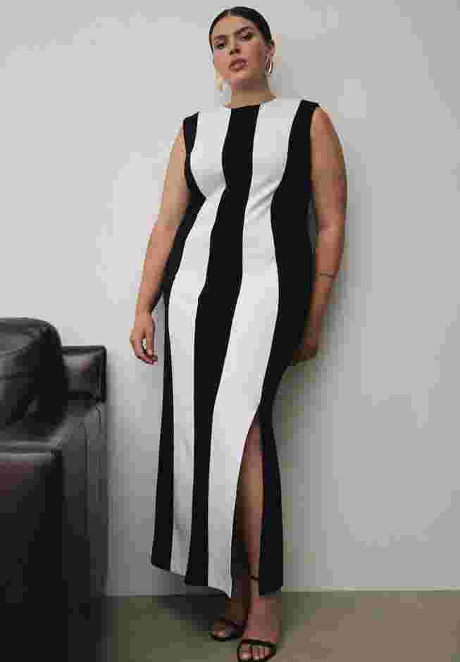 Striped Knit Maxi Dress image number 0