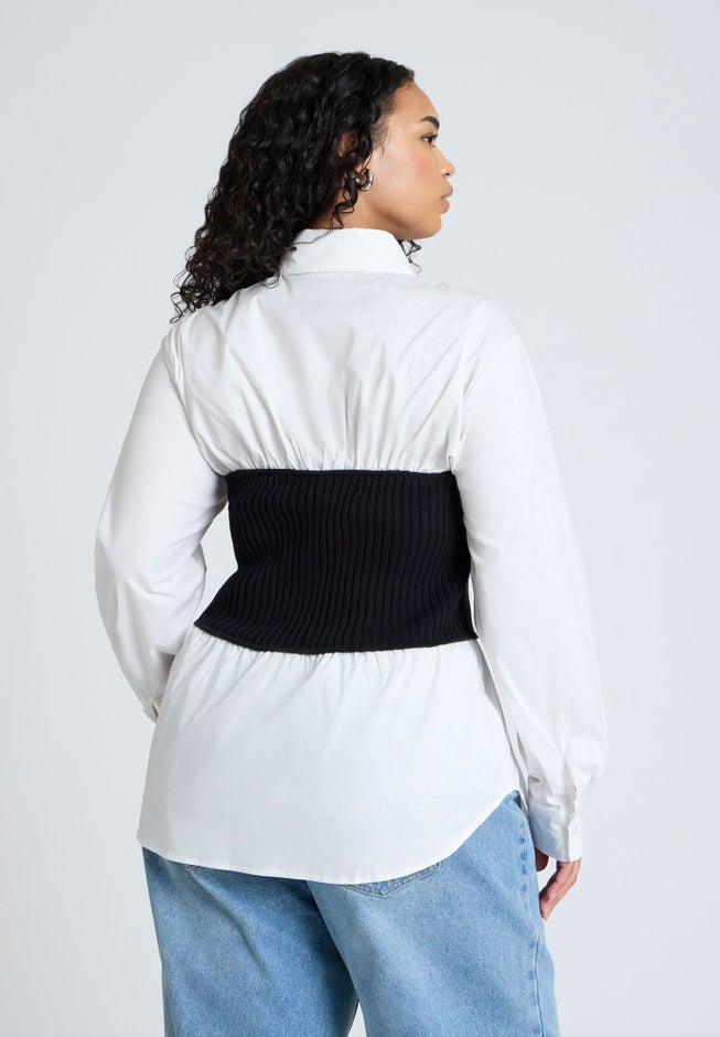 Sweater Tube Twofer Top image number 1