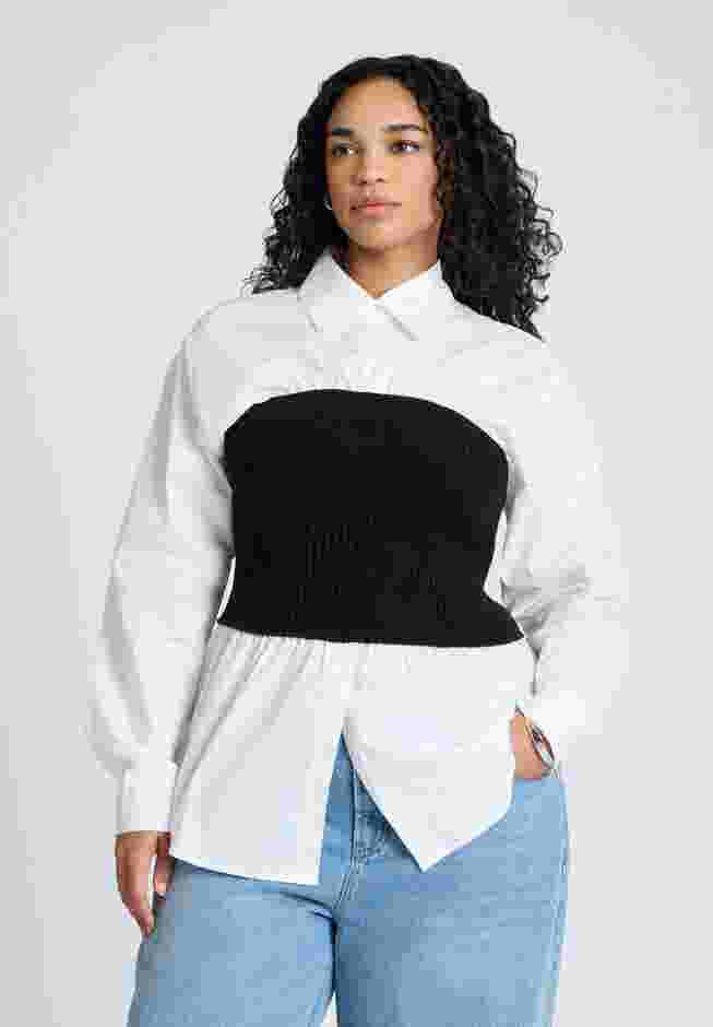 Sweater Tube Twofer Top image number 0