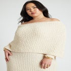 Off The Shoulder Maxi Sweater Dress image number null