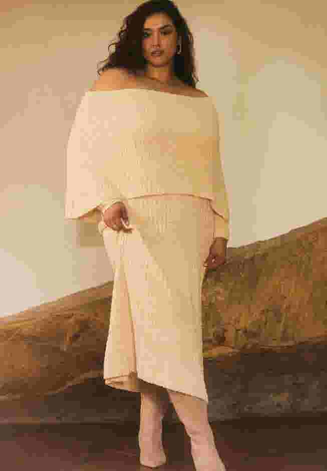 Off The Shoulder Maxi Sweater Dress image number 0