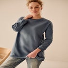 French Terry Lace Trim Sweatshirt Tunic image number null