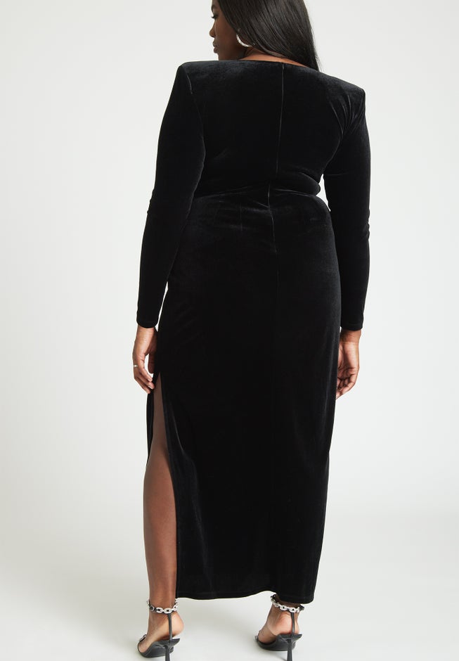 Velvet Tie Waist Gown image number 2