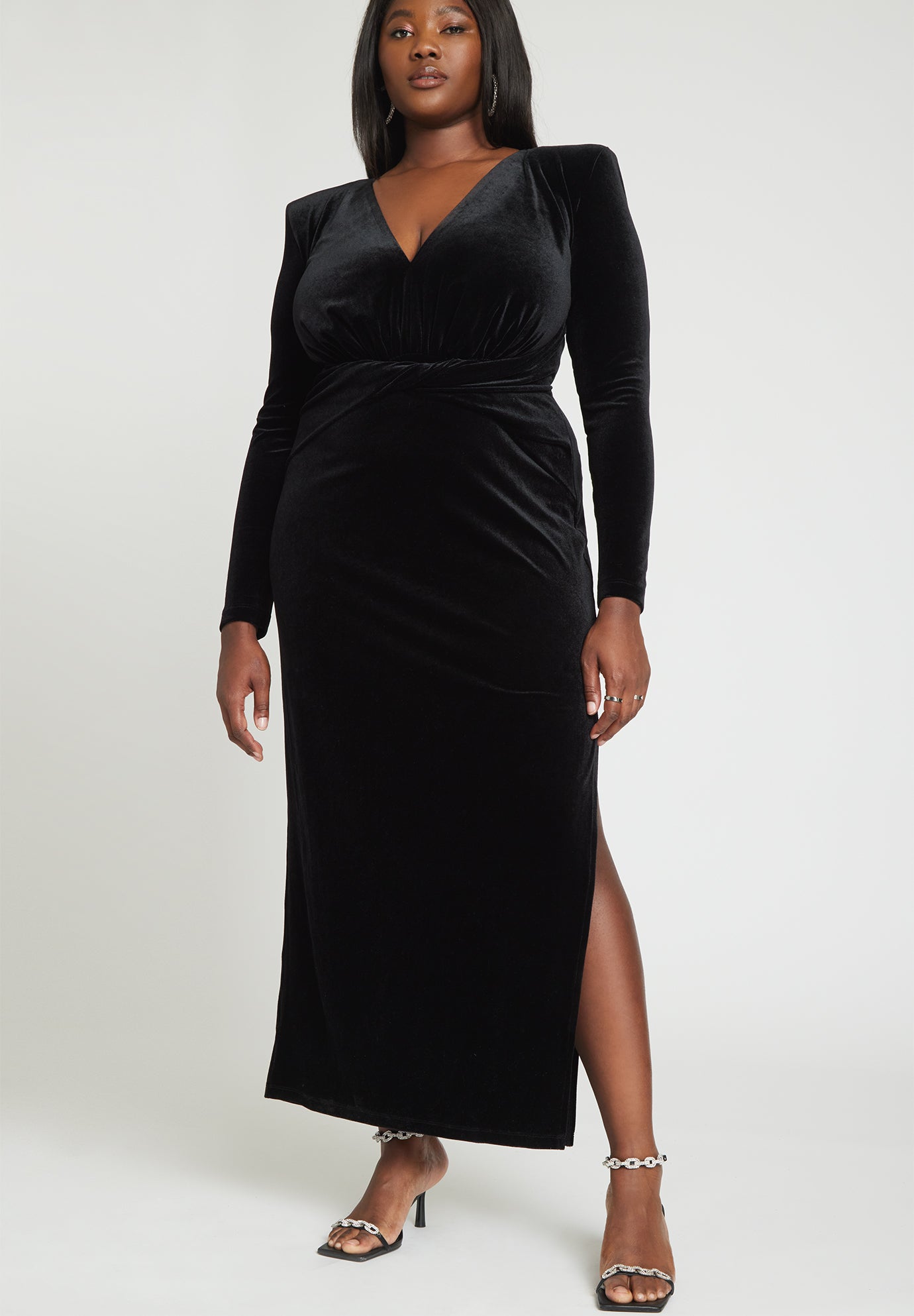 Velvet Tie Waist Gown image number 0