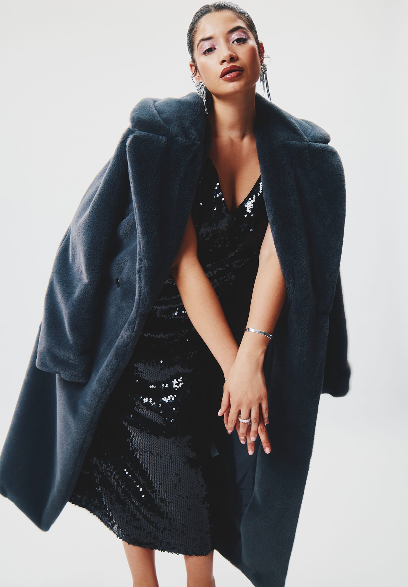 Faux Fur Long Coat image number 0