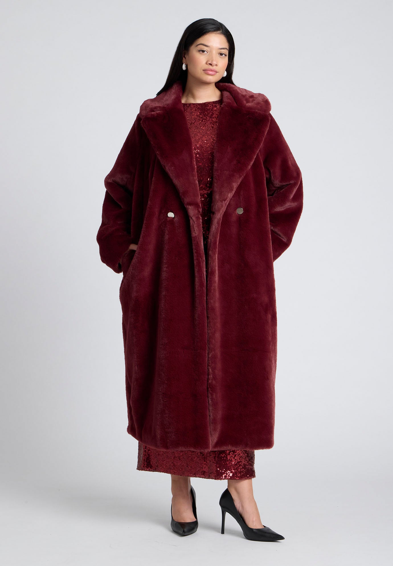 Faux Fur Long Coat image number 0