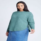 Scoop Hem Sweater image number null