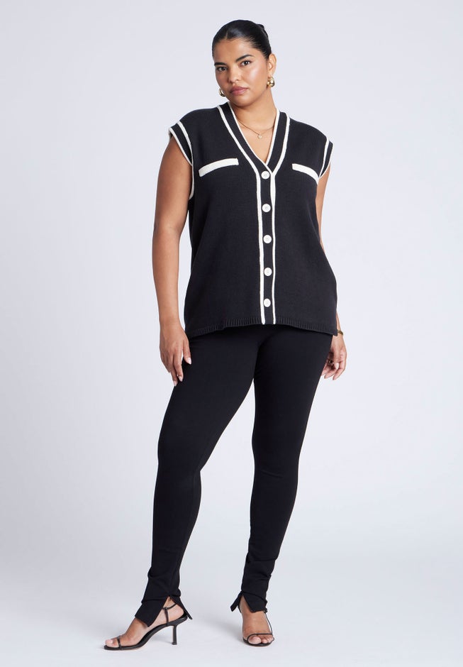 Oversized Sweater Vest image number null