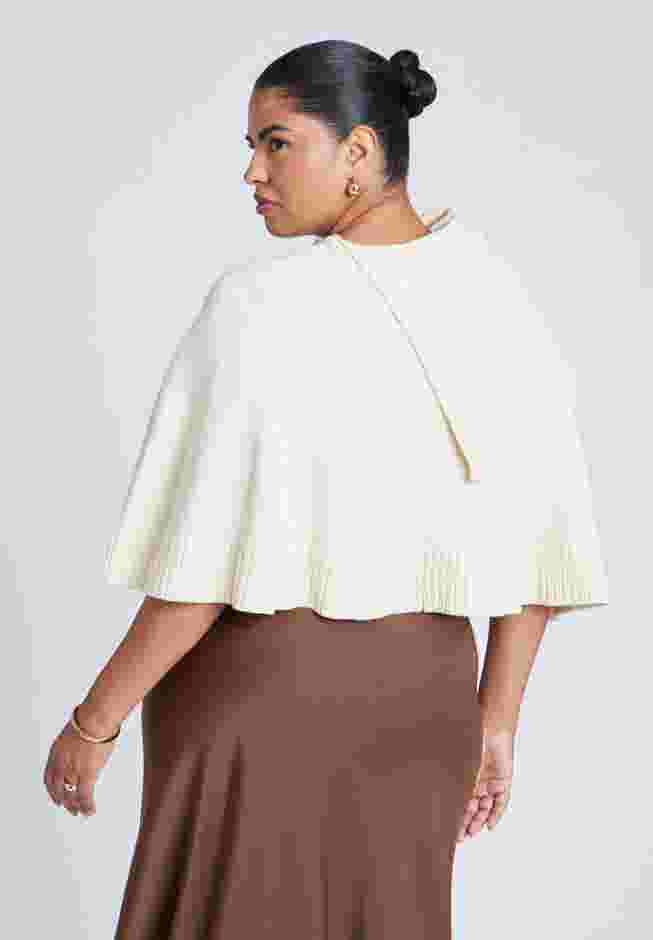 Button Detail Sweater Poncho image number 1