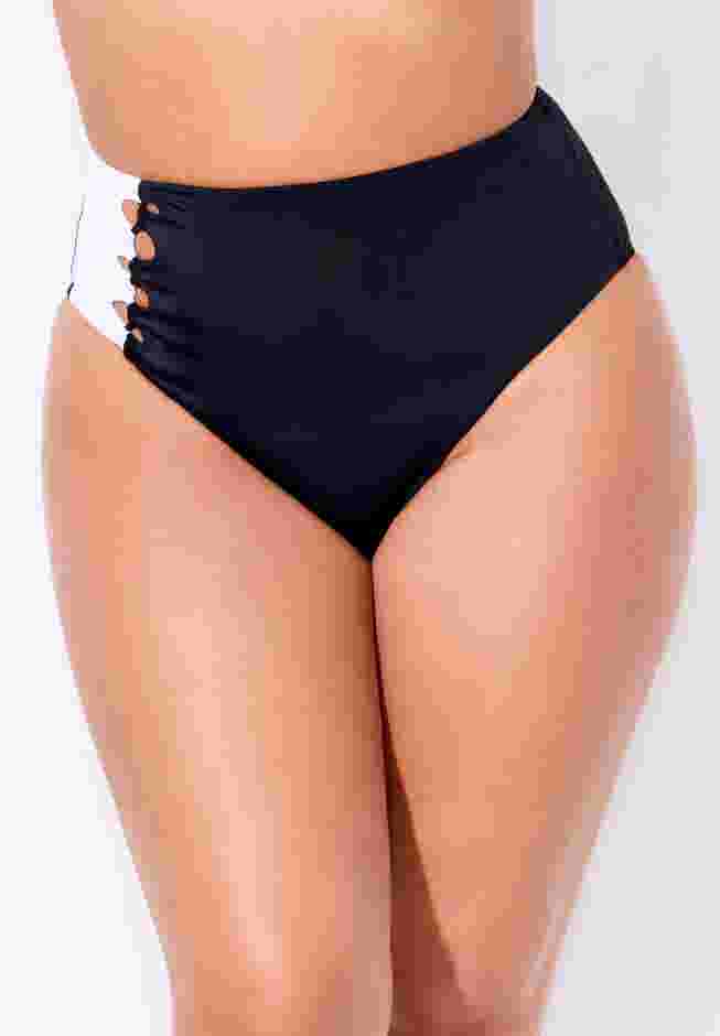 High Waist Color Block Swim Brief image number 0