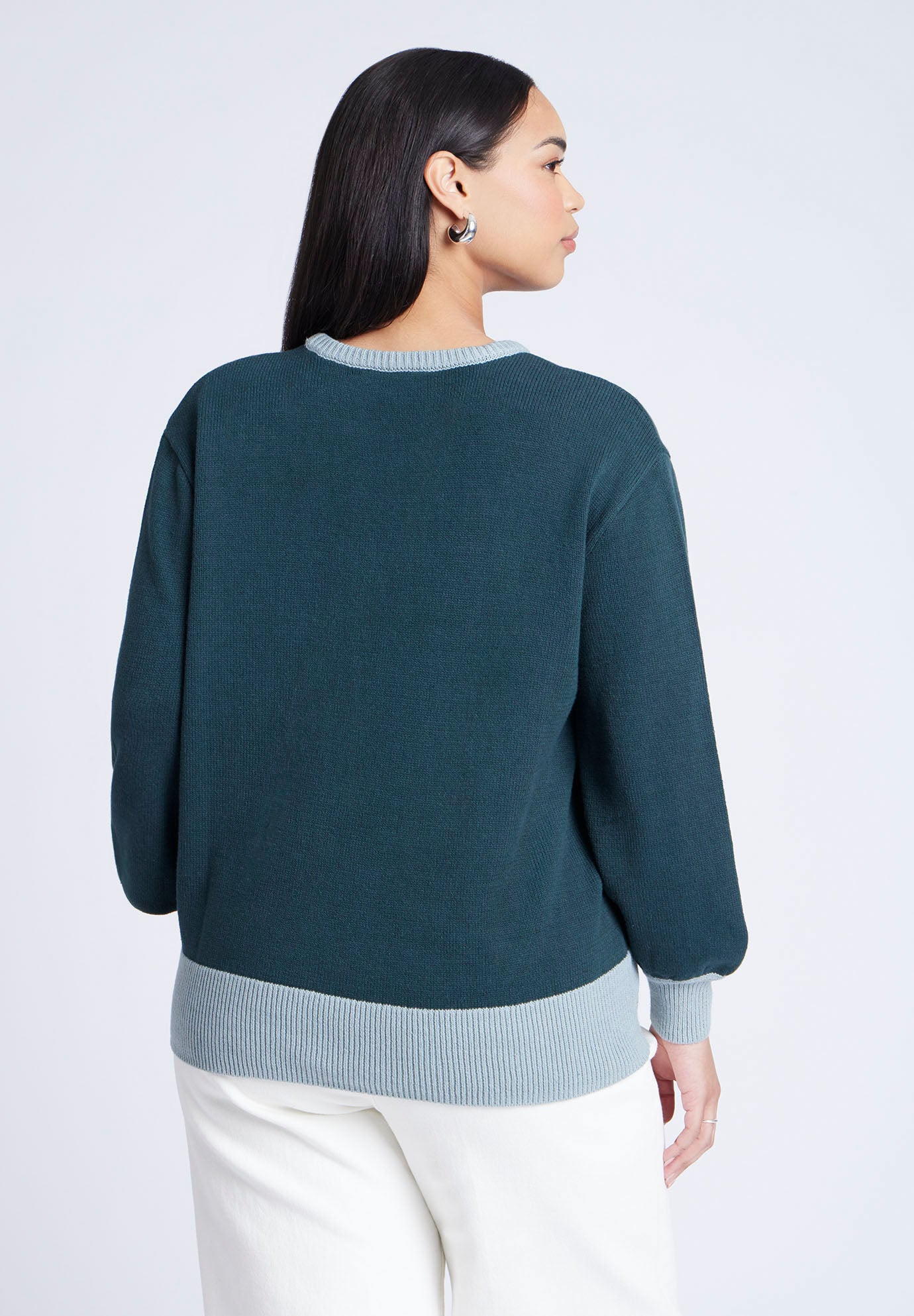 Contrast Rib Sweater image number 1