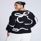 Bow Print Cardigan image number null