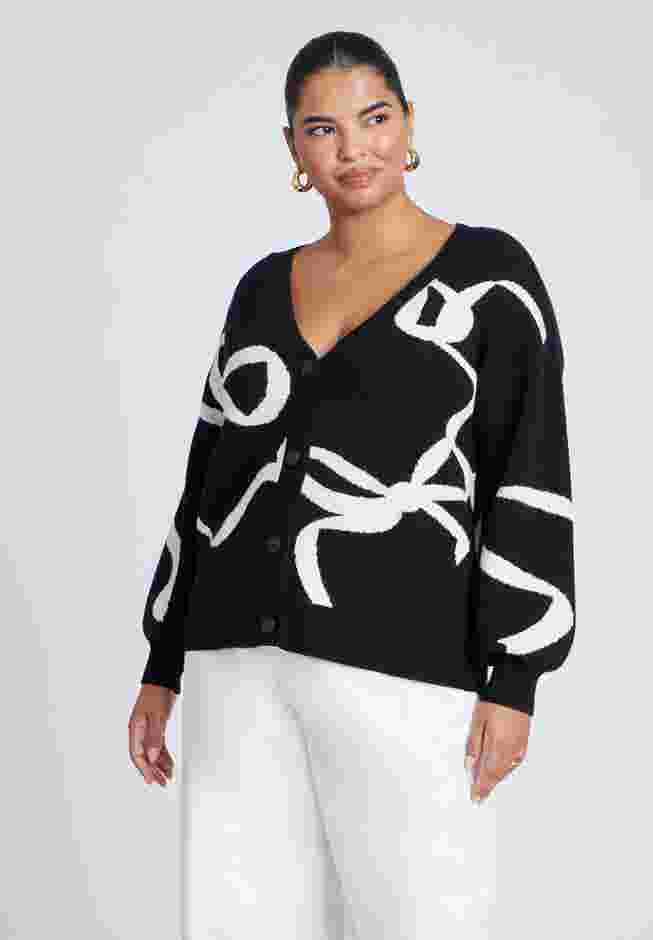 Bow Print Cardigan image number 0