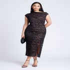 Lace Fitted Midi Dress image number null