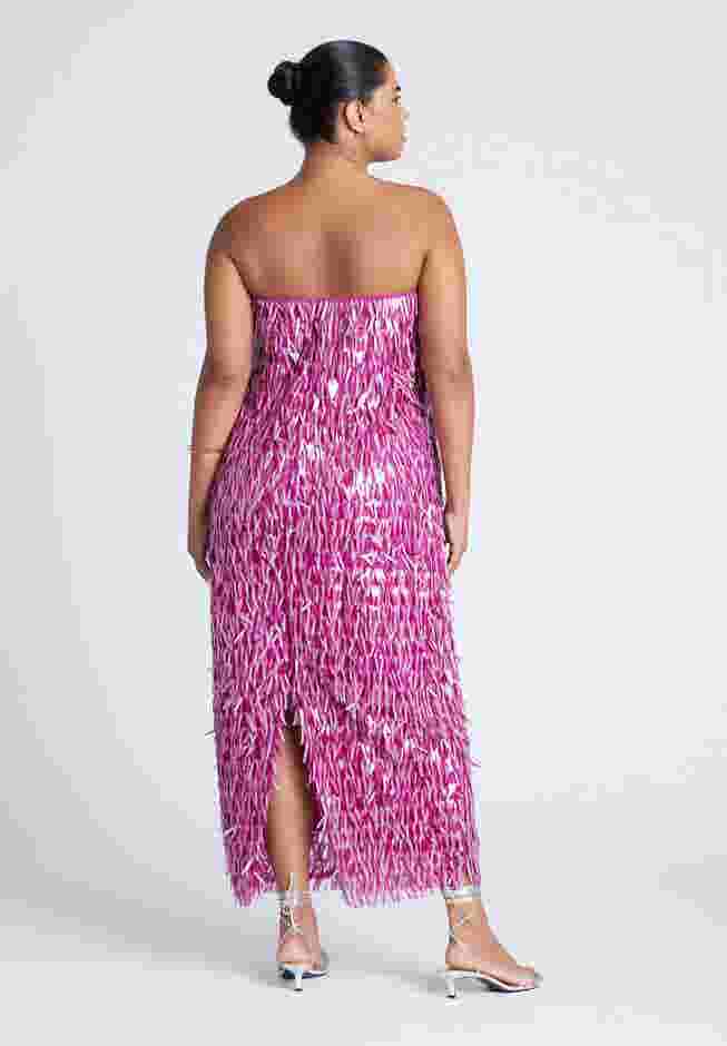 Strapless Paillette Dress image number 2