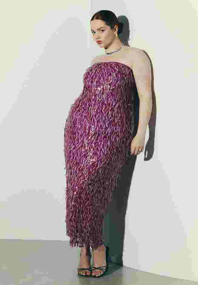 Strapless Paillette Dress image number 0