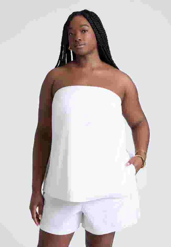 Linen Column Tube Top image number 0