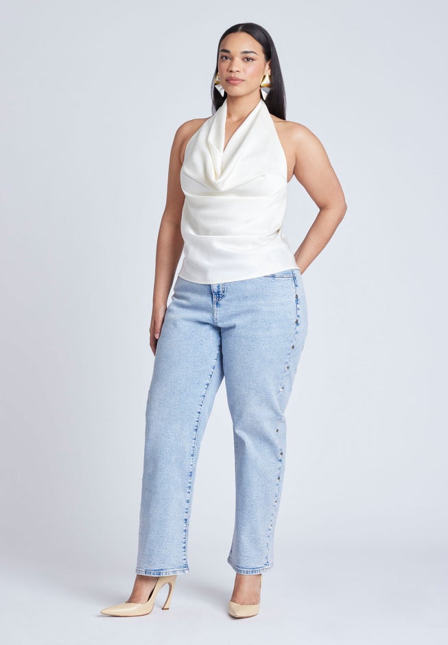 Straight Leg Jean With Studs image number 3