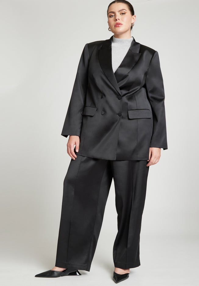 Satin Double Breasted Blazer image number 9