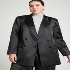 Satin Double Breasted Blazer image number null