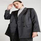 Satin Double Breasted Blazer image number null