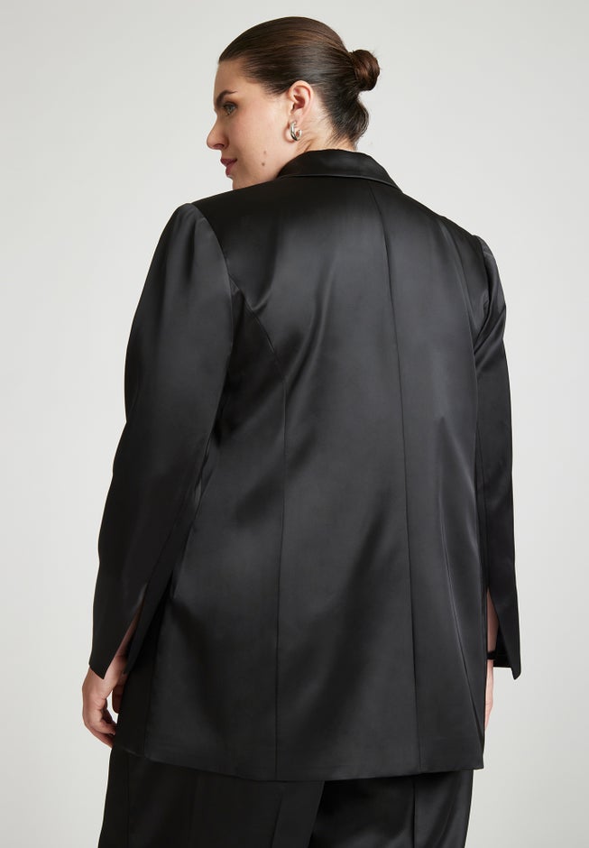 Satin Double Breasted Blazer image number 3