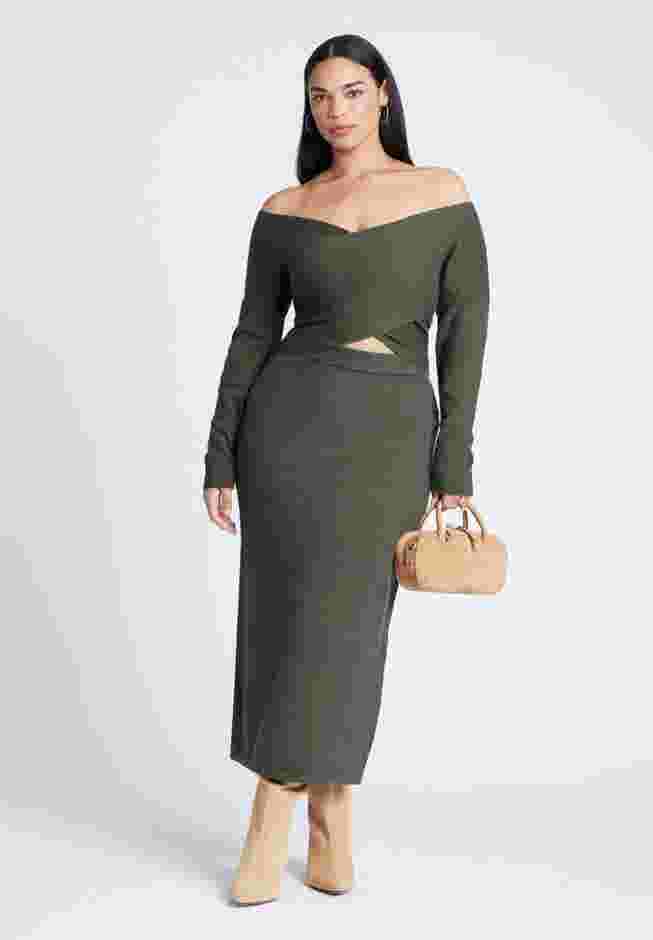 Sweater Column Skirt image number 3