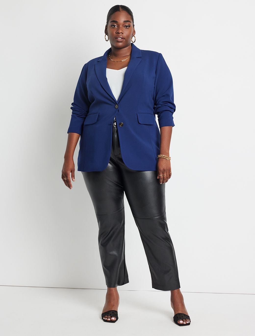 The 365 Semi Stretch Two Button Blazer image number 2