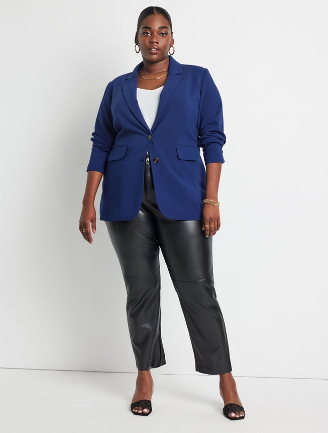 The 365 Semi Stretch Two Button Blazer image number 2