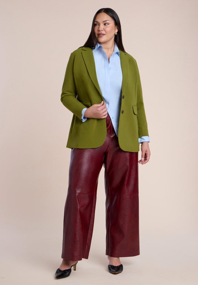 The 365 Semi Stretch Two Button Blazer image number 2