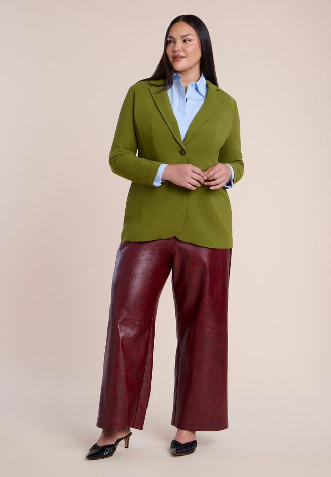 The 365 Semi Stretch Two Button Blazer image number 3