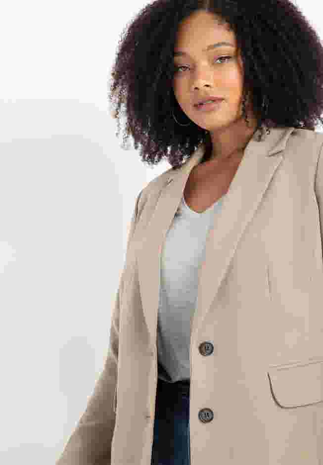 The 365 Semi Stretch Two Button Blazer image number 0