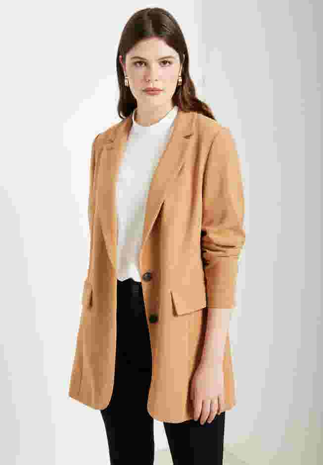 The 365 Semi Stretch Two Button Blazer image number 0