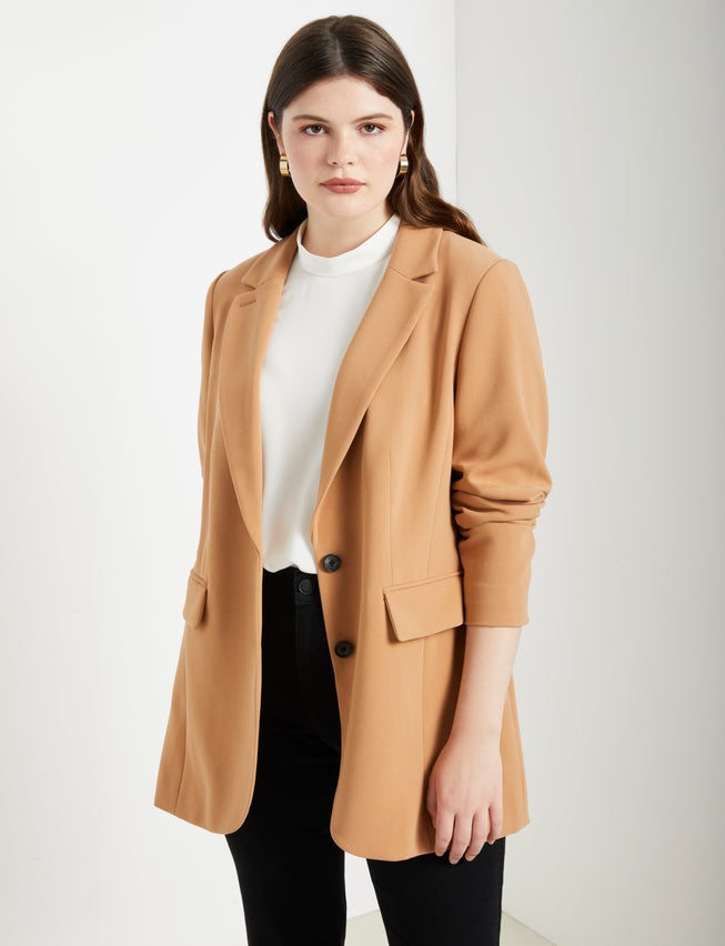 The 365 Semi Stretch Two Button Blazer image number 0